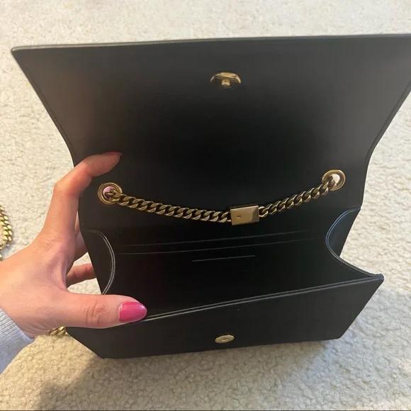 Saint Laurent Kate Small Crossbody YSL Monogram Kate Small Suede Chain Crossbody - Picture 8 of 14